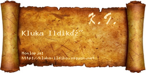 Kluka Ildikó névjegykártya